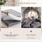 BFPETHOME Outdoor Dog Beds for Large Dogs, Waterproof Dog Bed for Medium, Large, Extra Large Dogs, Orthopedic Pet Bed with Removable Washable Cover, Egg Crate Foam Pet Bed Mat. (36 x 27 in, Grey)