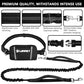 Hands Free Dog Leash, Waist Running Leash with Zipper, Walking Pouch for Medium Large Dogs, Dual Handle and Retractable Bungee for Training Jogging