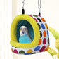 Litewoo Bird Hanging Hammock Winter Warm Parrot Nest House Bed Plush Snuggle Pet Cave Hammock Toy for Conure Lovebird Budgie Parakeet Cockatiel Cage Accessory (Medium)
