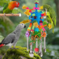 Parrot Toys Bird Toys Perch Pullable Stainless Steel Spoons Colorful Acrylic Stick Chew Toys for s Mini Macaws African Greys Cockatoos Conures, Cockatiels, Lovebirds, Parrotlets and Other (blue)