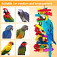 Extra Large Natural Wood Bird Toys for Macaws, African Grey,  Parrots Gifts