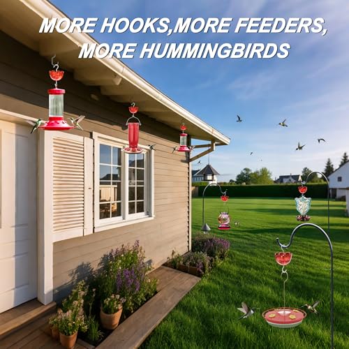 6-Pack Hummingbird Feeder Ant Guard-Large Ant Moat for Hummingbird Feeders, Outdoor Ant-Proof Handing Feeders Accessories,Twist & Clean Ant Guard,6 Ant Motes for Healthy Birds with Level Window(6 Set)