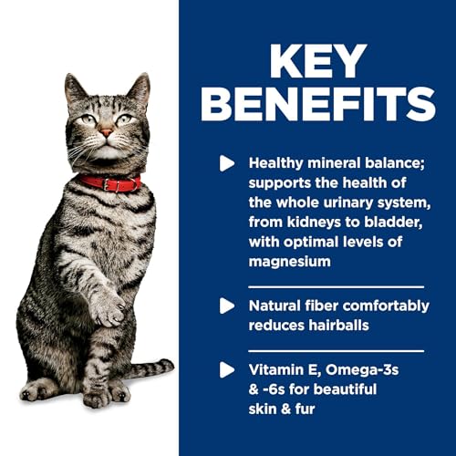 Hill's Science Diet Urinary Hairball Control, Adult 1-6, Urinary Track Health & Hairball Control Support, Wet Cat Food, Chicken Minced, 2.9 oz Can, Case of 12