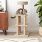 Basics Cat Tree Tower - Multi-Level Climbing Activity Center for Indoor Cats & Kittens with Scratching Posts, Platform, Jute Rope, Large (45.9"H), Beige