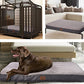 Sunheir Orthopedic Dog Bed for Large Dogs - Big Waterproof Dog Crate Bed with Removable Washable Cover, Egg Crate Foam Support, Anti-Slip Bottom, Deluxe Plush Pet Bed Mat (Grey)