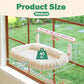 Zakkart SnugCloud Foldable Cat Window Perch - Cordless, Ultra Soft Machine Washable Bed with 4-Sided Bolster, Metal Frame - Window Hammock for Large Cats and Kittens (Cream White, Medium)