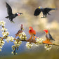 Realistic Bird Figurines, 24pcs Eagle, Parrot, Robin, Owl Toys - Fairy Garden Accessories, Educational Learning Dollhouse Birthday Cake Topper Gift for Kids