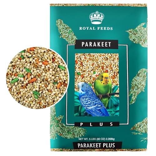 LEACH GRAIN & MILLING CO. Parakeet Food Plus, 5lbs Premium Parakeet Bird Food, Nutrient-Rich Blend, No Waste Bird Seed for Outside Feeders, Birdseed with Vitamins & Minerals, Supports Energy & Growth