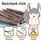 50-60 PCS Natural Rabbit Chew Toys, Treats, Timothy Sticks, Apple Sticks, Sweet Bamboo for Guinea Pig, Hamster, Chinchilla, Rat, Small Animals