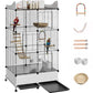 Encrypted Bird Cage Large Bird Cages 57-Inch, Top Storage Space, Bottom Splash Guard with Essential Bird Supplies – Durable & Spacious Aviary – Budgies & Cockatiels