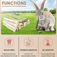 Bissap 40PCS Rabbit Chew Sticks, 20PCS Sweet Bamboo Chew Sticks & 20PCS Papaya Stems Bunny Chews for Rabbit Hamster Chinchilla Guinea Pig Small Animals Natural Molar Treats