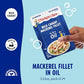 Chicken of the Sea Mackerel Fillet in Oil, 3.53 oz. Packets (Box of 24), Wild Caught Mackerel