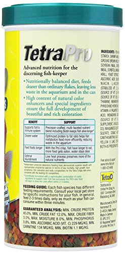 TetraPro Tropical Color Crisps, Fish Food With Natural Color Enhancers, Tropical Fish Food, 7.41 Ounces