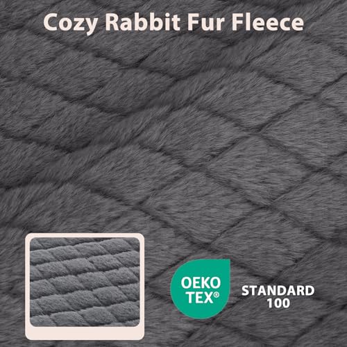 JOEJOY XL Dog Beds Large Sized Dog, Orthopedic Big Dogs Crate Bed with Washable Removable Cover, Extra Thick Egg Memory Foam Pet Beds, Grey, 41"x27"