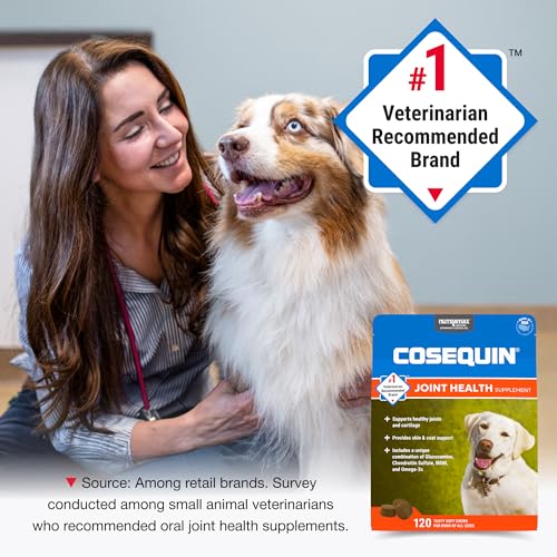 Nutramax Cosequin for Dogs Joint Health Supplement, Contains Glucosamine, Plus Chondroitin, MSM and Omega-3s, Supports Joint and Skin and Coat
