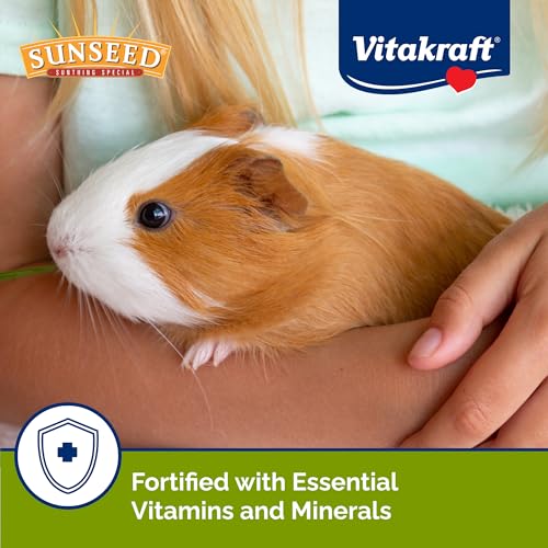Sunseed Vita Prima Guinea Pig Food 4 lbs. with Timothy Hay, Alfalfa, Vegetables, Seeds Grains, and Added Vitamin C for Wholesome Daily Nutrition and Enriched Small Animal Diet