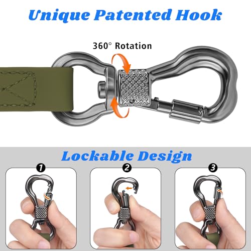 XiaZ Long Leash for Dogs Waterproof, Training Long Line Lead with Padded Handle for Large Medium Small Dogs Outside Walking, Playing, Camping, or
