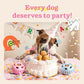 WOOF Party Pupsicle - Long-Lasting Interactive Dog Toys for Boredom - Low-Mess Design - Birthday Gifts for Dogs - Large Dog Toys - Party Pink
