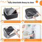 Dog Car Seat for Small Dogs,Detachable Washable Dog Booster Seat Under 30lbs, Pet Car Seat Travel Bed with Storage Pockets and Dog Safety Belt (Black/Grey)