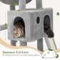 Globlazer Heavy Duty Cat Tree, 70 inch Sturdy Cat Tree for Indoor Cats Extra Large Cat Tower with Scratching Post, Hammock, Cat Condo for Adult Cats Kittens, F70 Pro, Light Grey