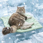 Cat Cooling Mat Cat Leaf Bed Mat Comfortable Soft Fabric Breathable Cozy for All Seasons 26.5"x20.5" Ideal for Cats Small Pets