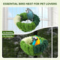 Bird Nest for Cage,Plush Hanging Bird Bed for Parakeet,Breeding Bird House for Conure,Budgie,Cockatiel,Lovebird,Canary,Finch,Hamster,Small Pets,Warm Nest (Green, S)