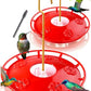 eWonLife 2 Pack Hummingbird Feeders for Outdoors, 16oz Leak-Proof Saucer Humming Bird Feeder with Integrated Ant Moat, Bee Proof 5 Feeding Ports, Brush, Easy Clean & Refill, Hanging Garden Yard Décor