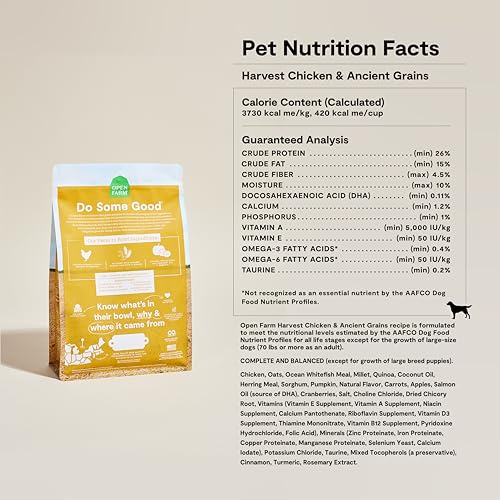 Open Farm Ancient Grains Dry Dog Food – Harvest Chicken, 22 lb