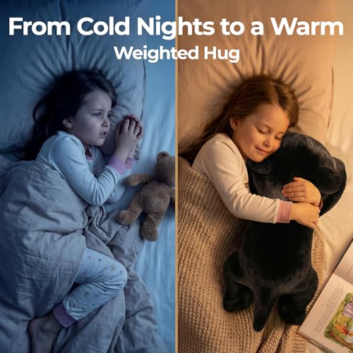 Mewaii Weighted Stuffed Animals 5 lbs Adjustable, Heated & Coolable 23 Inch Plush for Realistic Hug, Microwavable Removable Inner Pad, Cat Gifts for