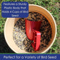 Bird Seed Scoop, Quick Release Plastic Scoop for Ease in Filling Bird Feeders, Holds 4 Cups of Seed