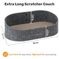 FUKUMARU Cat Scratcher, 24 Inch Sofa Shape Cat Scratcher Couch Bed, Reversible Detachable Cats Scratching Board, Round Cats Scratch Pads Refill Indoor, Dark Grey