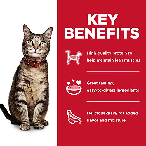 Hill's Science Diet Adult 1-6, Adult 1-6 Premium Nutrition, Wet Cat Food, Variety Pack: Tuna, Chicken, Ocean Fish Stew, 2.8 oz Pouch Variety Pack, Case of 12