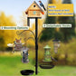 Bird Feeder Pole - 92 Inch Heavy Duty Birdhouse Stand with Squirrel Proof Baffle for Outdoor, Adjustable Bird Feeding Station with Multi Shepherds Hooks Mental Trays for Garden Attracting Wild Birds