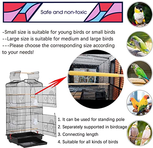 20Pcs Sand Perch Covers for Bird - Bird Perchs Covers 7.5" Long x 3/8" Diameter Bird perches for Parakeets, Lovebirds, Parrotlets, Canaries and Other Small Birds (Yellow, 20pcs 7.5" x 0.43")