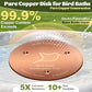 NNG 1 Pack Bird Bath Copper Disk,0.6mm Thick Reinforced 99.9% Pure Copper Bird Bath Purification Disk with Triple-Point Support,Physical Safe Water Cleaner for Outdoor Birdbaths Bowls,All-Season Use