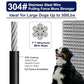 75Ft Dog Tie Out Cable, Dog Leads for Small to Large Pets Up to 300 Pounds, 5mm Heavy Duty 1000lbs Break Strength Galvanized Braided Steel Pet