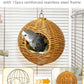 Chewproof Steel Frame Bird Nest for Cage, Washable Small Bird Bed Hammock Hideout Lay Eggs Parakeet Nest Sleep, Parakeet Warm Bed House Hut for Lovebird, Canary, Budgie