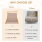 Cat Scratcher Bed for Indoor Cats - 23.6" Large Natural Sisal Cat Scratching Board, Wood Frame Scratch Pad, Modern Cats Lounger/Hammock, Easy Assembly Furniture