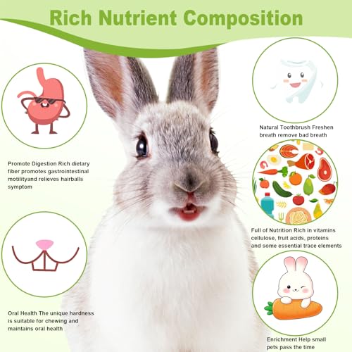 100PCS Timothy Hay Sticks for Rabbits Guinea Pigs Chinchillas Chew Treats, Natural Timothy Grass Molar Teeth Stick Bunny Chew Toys for Rabbits Chinchillas Guinea Pigs Hamsters Rodents