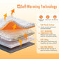 Self Warming Cat Bed, Heated Cat Bed, 2.0 Upgraded Thermal Foil Heating Pad, Plush Self-Heating Pet Mat for Crate, Floor, with Removable Washable Cover, Non-Slip, 15"x19"
