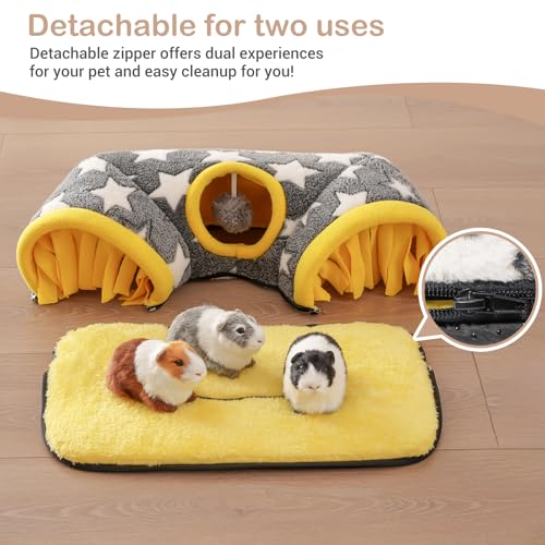 Avont Guinea Pig Hideout Tunnel, Large Hideaway Play Tube Toys Mat for Small Animal Dwarf Rabbits Bunny Chinchillas Hamsters Hedgehogs Ferrets