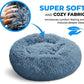 Whiskers & Friends Cat Bed, Cat Beds for Indoor Cats Washable, Orthopedic Soft Fluffy Round Calming Pet Bed for Small to Large Kitty Kittens & Dogs, Small Dog Beds & Furniture