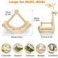 Rocking Bird Toys Perch for Window and Cage, Bird Perch for Wall Suction Mount, Wooden Parrot Toys for Medium Birds, Enrichment Cockatiel Toy Fun and Accessoriess for Budgie, Lovebird, Conure