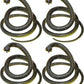Fake Snake Soft Rubber Snake Toy, 4 Pieces Realistic Plastic Snakes for Garden to Keep Birds Away, Novelty Toys for Playing Jokes Prank Stuff Props for Halloween April Fools Party Favor