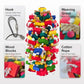 Bird Toys for Large Parrots Colorful Natural Wood Block Parrots Chew Foraging Toys for Bird Cages Cockatoos, Macaws, African Greys, and s