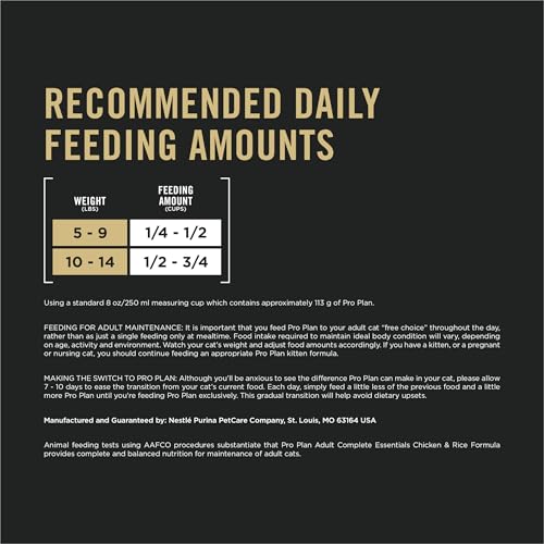 Purina Pro Plan High Protein Cat Food With Probiotics for Cats, Chicken and Rice Formula - 7 lb. Bag