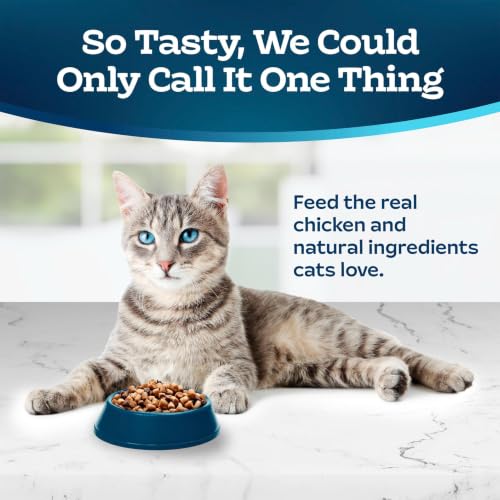 Blue Buffalo Tastefuls Chicken & Brown Rice Recipe Adult Dry Cat Food Hairball Control, Real Chicken First, Deliciously Healthy Natural Cat Food