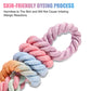 Dog Leash 5 FT Handmade Braided Cotton Rope Leashes for Small Medium and Large Dogs, New Golden Heavy Duty Metal Clasp, Colorful Macaron