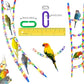 200-Piece Rainbow Plastic Chain Links & Toys - Interlocking C-Clip Bird Cage Accessories for Parakeets, Sugar Gliders, Small Pets (Climbing/Swinging Toys)