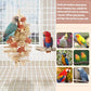 Bird Toys That is 17.5 Inches in Length, Parrot Toy Designed for Chewing Features Natural Corn cob and Loofah Slices, Can Be Hung in Large and Medium-Sized Parrot Cages
